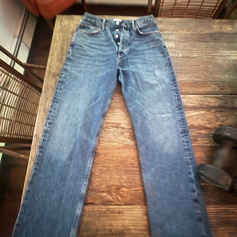 Agolde Men's Straight Blue Jeans